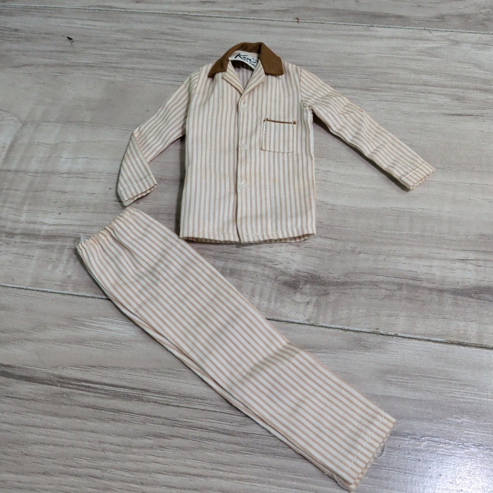 Vintage 1960s Barbie Ken Doll Sleeper Set # 781 Pajama Cinnamon Roll